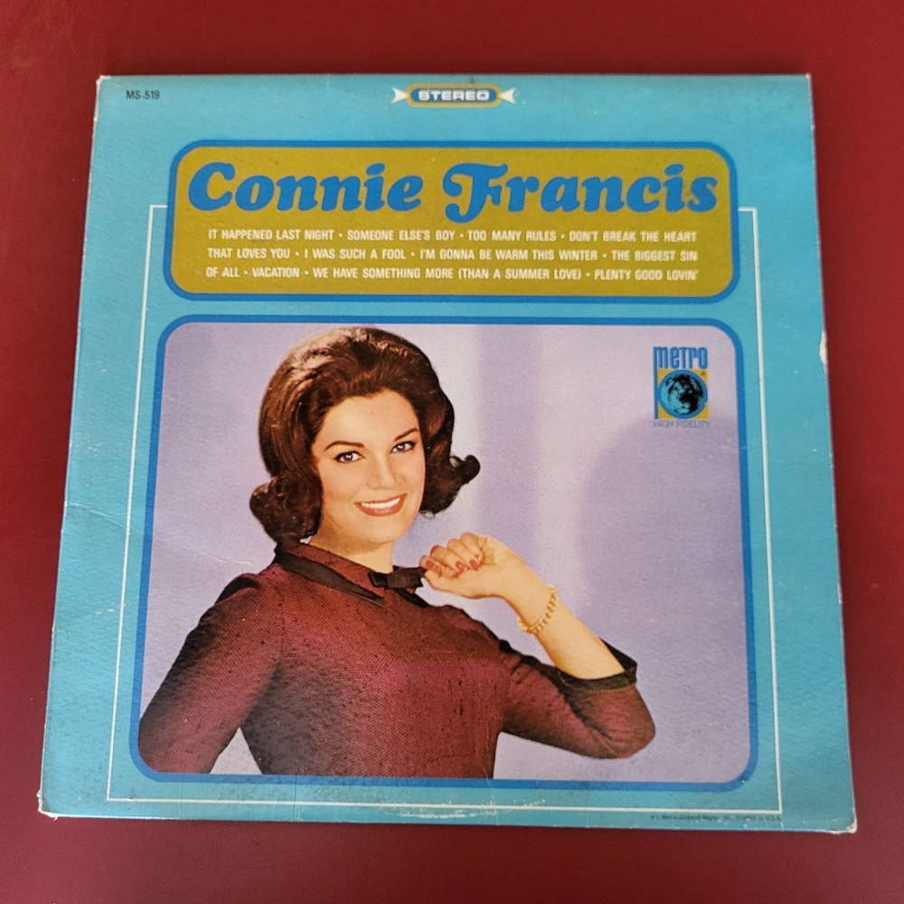 Connie Francis: Connie Francis Classic Record Vinyl LP Self Titled